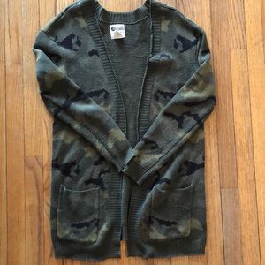 Camouflage liner cardigan